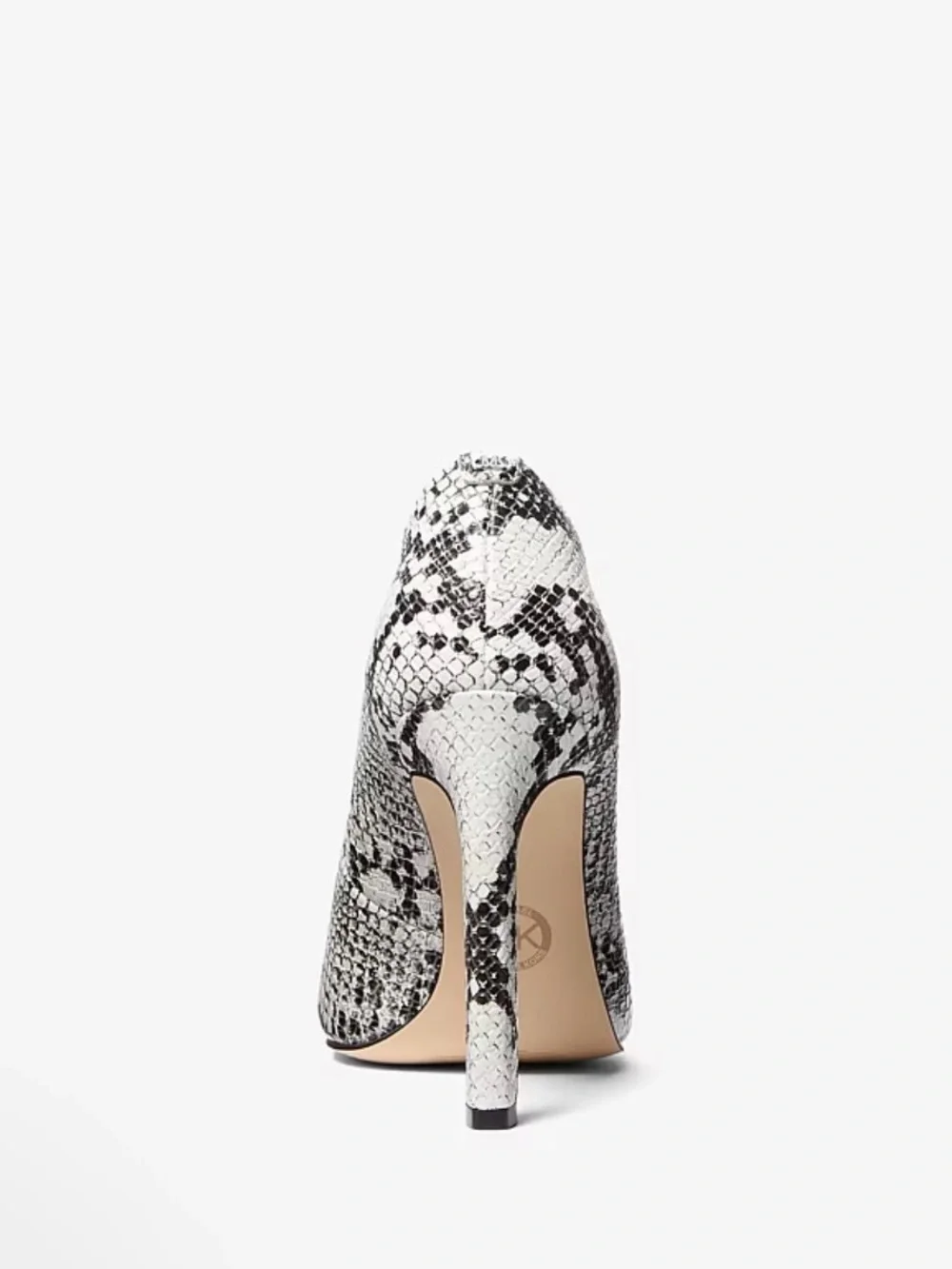 👠 MICHAEL MICHAEL KORS Amara Leather Pump | Aluminum | 7.5M | NWT 🏷️